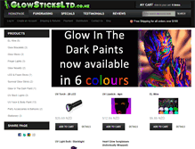 Tablet Screenshot of glowsticksltd.co.nz